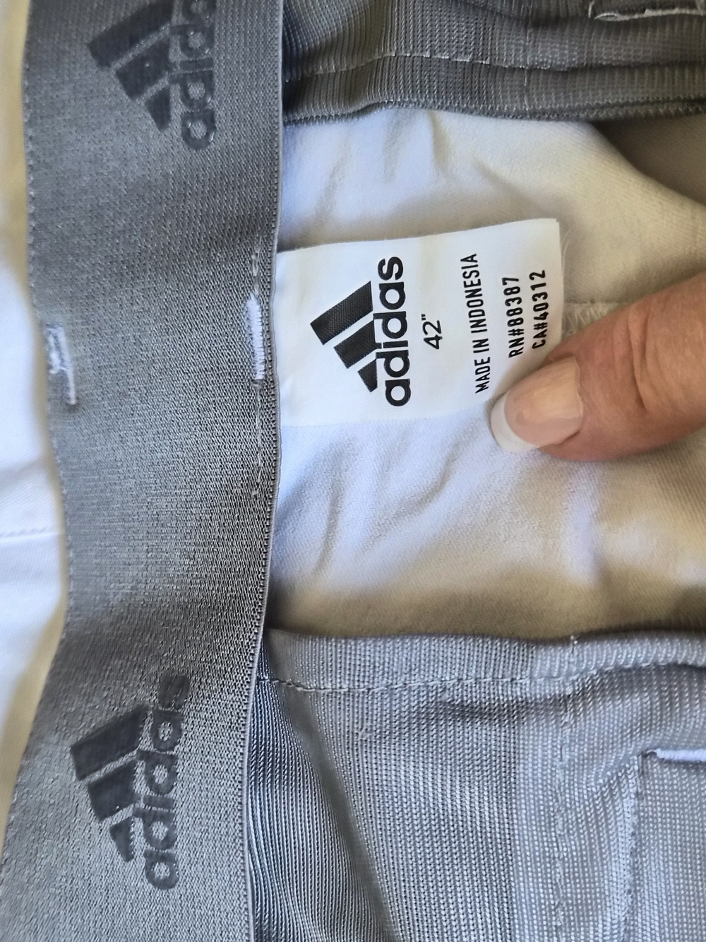 Adidas Grey Performance Waistband Shorts - Grey